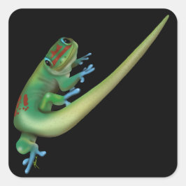 Schattige Day Gecko (de jij die tegen me praat? Te Vierkante Sticker