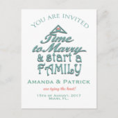 Schattige De datum opslaan Aankondigingskaart (Voorkant)