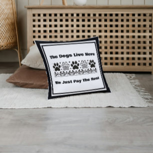 Schattige De Honden wonen hier Kussen