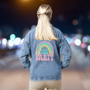 Schattige de partij Retro Hippie Bachelorette Part Denim Jacket