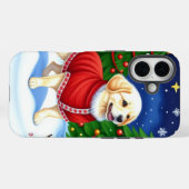 Schattige decoratieve vakantiehond Case-Mate iPhone case (Achterkant (horizontaal))