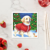 Schattige decoratieve vakantiehond servet (Insitu)