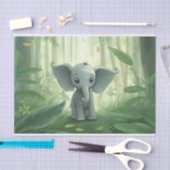 Schattige Decoupage olifant liefhebbers oerwoud Tissuepapier (Craft)