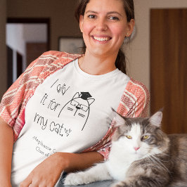 Schattige deed ik het voor mijn kattennaam 2025 Af T-shirt