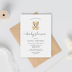 Schattige Deer Animal Woodland Baby shower Kaart
