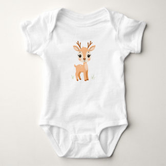 Schattige Deer Baby Jersey Bodysuit