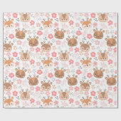 Schattige deer cadeaupapier (Vlak)