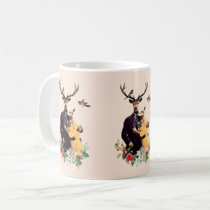 Schattige deer Couple Coffee Mok