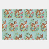 Schattige deer en bosdieren inpakpapier vel (Voorkant 2)