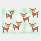 Schattige deer en bosdieren inpakpapier vel (Voorkant)