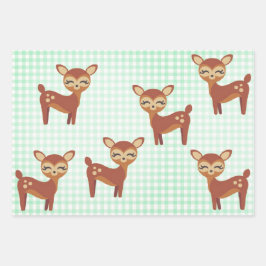 Schattige deer en bosdieren inpakpapier vel
