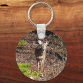 Schattige Deer in de Natuur van de Bossen Fotograf Sleutelhanger (Achterkant)
