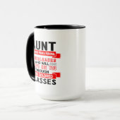 schattige definitie tante word art mok (Voorkant links)