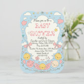 Schattige delicaat Baby shower Kaart (Staand voorkant)