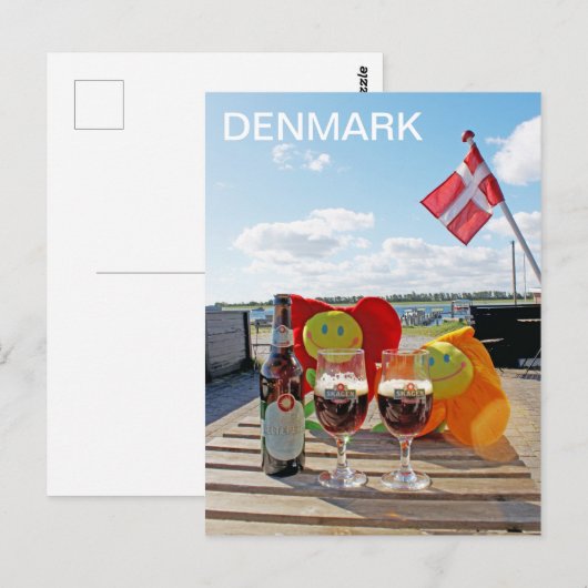 Schattige Denemarken ansichtkaart. Briefkaart (Voorkant / Achterkant)