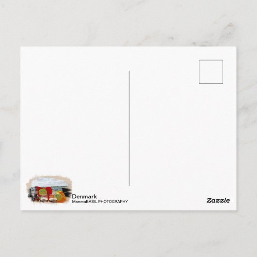 Schattige Denemarken ansichtkaart. Briefkaart (Achterkant)