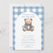 Schattige denim Baby shower Kaart (Voorkant)
