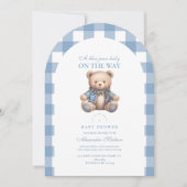Schattige denim Baby shower Kaart (Voorkant)