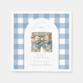 Schattige denim Baby shower Servet (Voorkant)