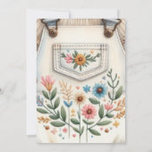 Schattige Denim Blue Jean Baby shower Kaart (Achterkant)