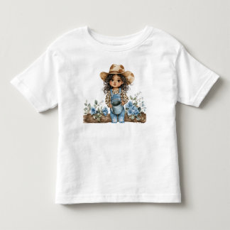 Schattige Denim Cowgirl 3 Kinder Shirts