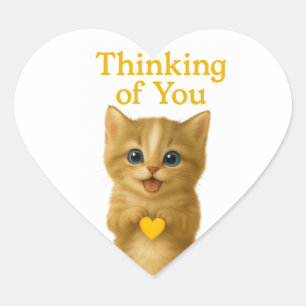 Schattige denken aan je kitten Sticker - Fluffy Ca