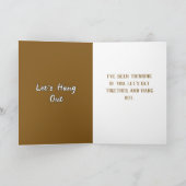 Schattige denken aan jou bedankkaart (Binnen)