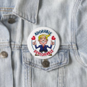 SCHATTIGE DEPLORABLE Donald Trump Chibi Cartoon Ga Ronde Button 7,6 Cm (In situ)