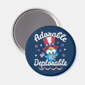 Schattige Deplorable Uil Trump 2016 Magneet (Voorkant / Achterkant)