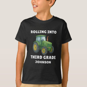 Schattige derde klas tractor terug naar school t-shirt