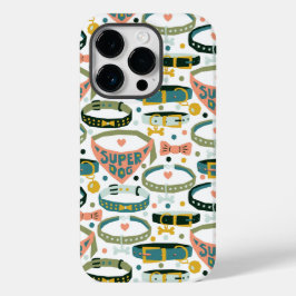 Schattige Designer Hondenhalsbanden Case-Mate iPhone 14 Pro Hoesje