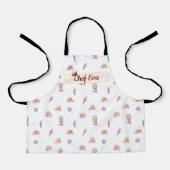Schattige Dessert Sweet Treats Gepersonaliseerde K Schort (Voorkant)