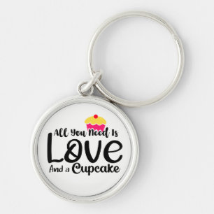 Schattige dessertliefhebber bakt grappig foodie cu sleutelhanger