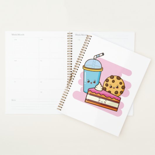 Schattige desserttrio - taart, koekje en Drink Planner (Display)