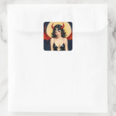 Schattige Devil Girl Sticker (Tas)