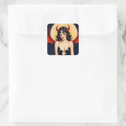 Schattige Devil Girl Sticker (Tas)