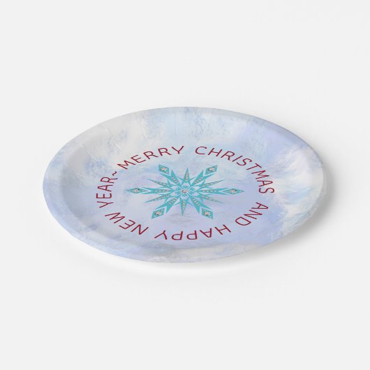 Schattige Diamonds Sneeuwvlok Papieren Bordje (Gekanteld)