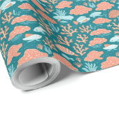 Schattige Diepe Zee Cadeaupapier (Rol Hoek)