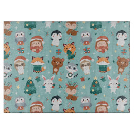 Schattige dieren aan boord snijplank