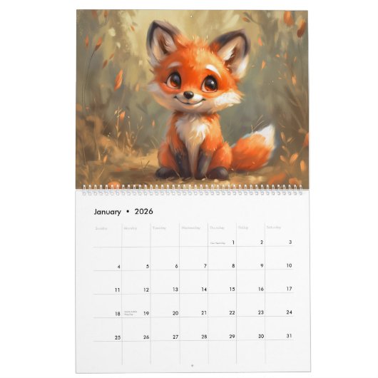 Schattige Dieren: Bos Vrienden 1 Kalender (Jan 2026)