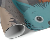 Schattige dieren cadeaupapier (Rol Hoek)