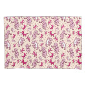 Schattige dieren Dans Roze Patroon Naam Kussensloop (Voorkant-Links)