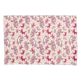 Schattige dieren Dans Roze Patroon Naam Kussensloop