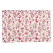 Schattige dieren Dans Roze Patroon Naam Kussensloop (Voorkant-Rechts)