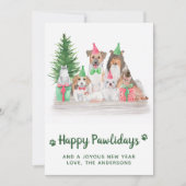 Schattige dieren Dog Cat Puppy Kitten Kerstmis Feestdagenkaart (Voorkant)