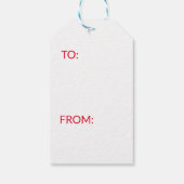 SCHATTIGE DIEREN DOOR CHRISTMAS TREE RED GIFT LABE CADEAULABEL (Achterkant)