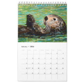 Schattige dieren en vogels schilderijen kalender (Jan 2026)