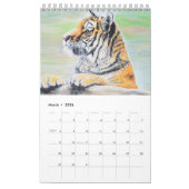 Schattige dieren en vogels schilderijen kalender (Mar 2026)