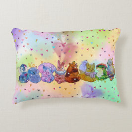 Schattige Dieren genaamd The Lucky Charms Accent Kussen