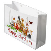 Schattige dieren groot cadeauzakje (Voorkant Gekanteld)